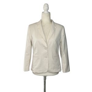 Banana Republic white linen blend 3/4 sleeve blazer - 6